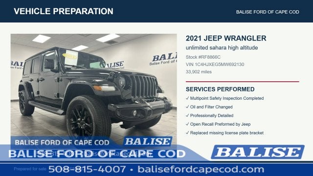 2021 Jeep Wrangler Unlimited Sahara High Altitude