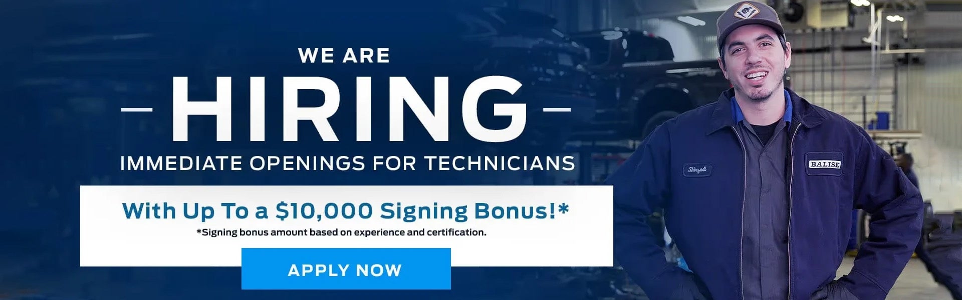 We are Hiring at Balise Ford of Cape Cod in Hyannis MA